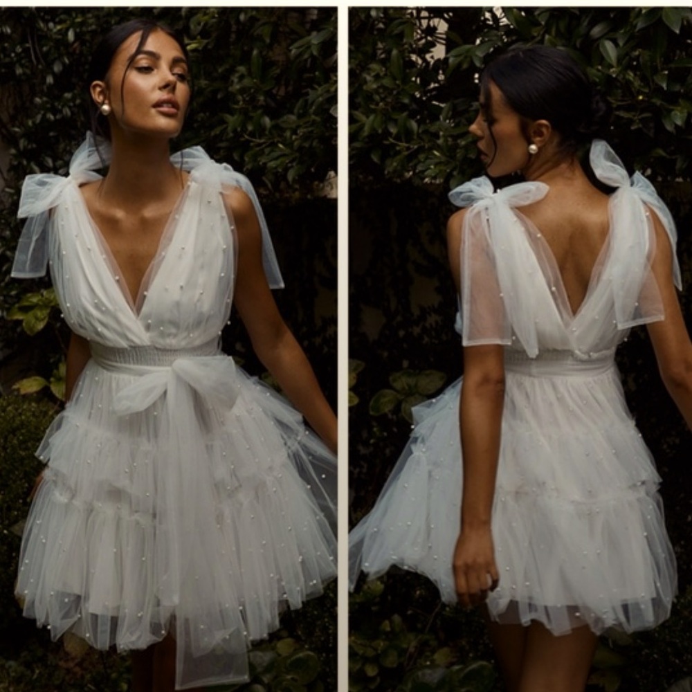 Elegant White Tulle Dress
